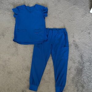 Med Couture Blue Scrub Set